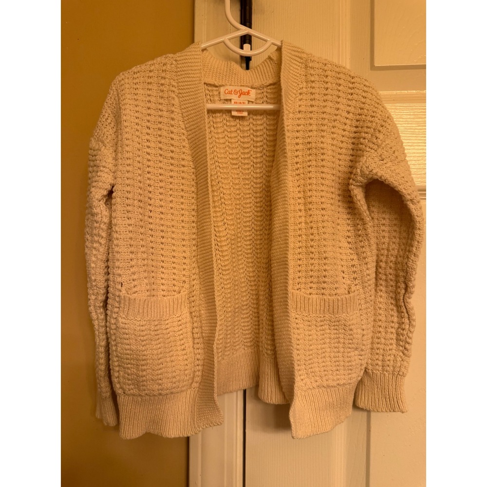Girls, beige cardigan